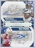 Deejay Dallas Colby Parkinson 2020 Contenders Round Numbers Dual Auto Rc #d /99 - Football Cards