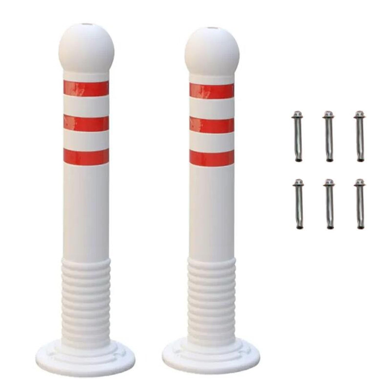 Générique Lot de 2 cônes de signalisation réfléchissants avec boulons - Sécurité des allées, décoration des Rues, Protection des Zones - Couleur café foncé Durable pour u