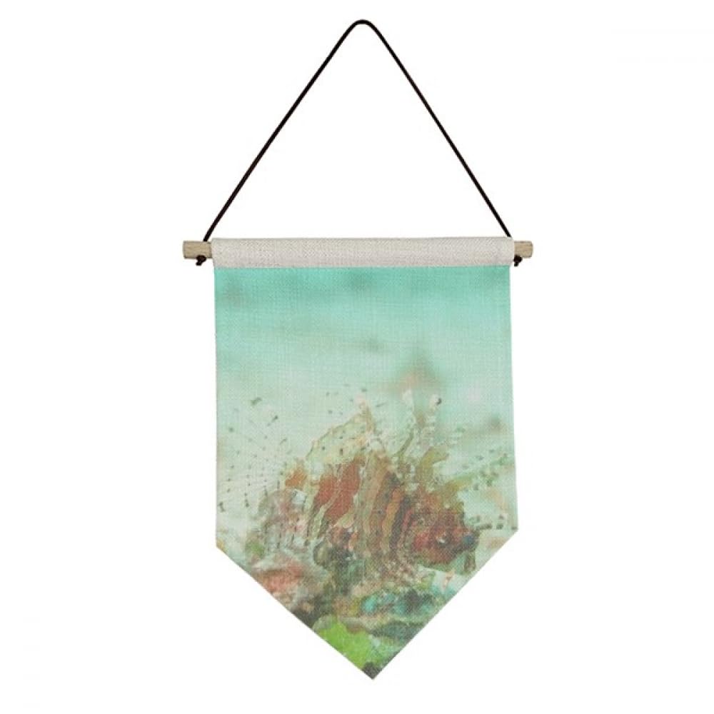 Drapeau lionfish suspendu grand format motif mer océan