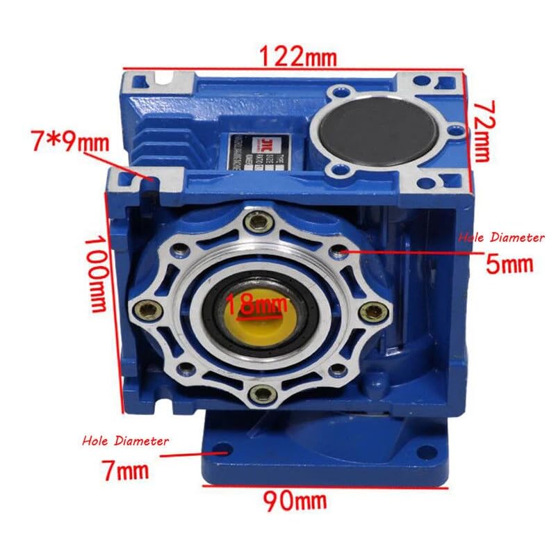 Riduttore Riduttore a Vite Senza Fine DC 12V/24V 300W, Motoriduttore Elettrico per Camper a Coppia Elevata(24V 60K)