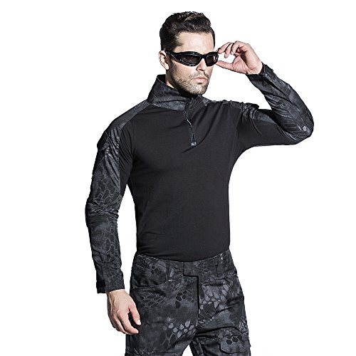 SINAIRSOFT US Army Uniform Shirt Pants with Knee Pads Tactical Combat Airsoft Hunting Apparel Camo BDU (MC,US XL =Asian Tag XXXL)