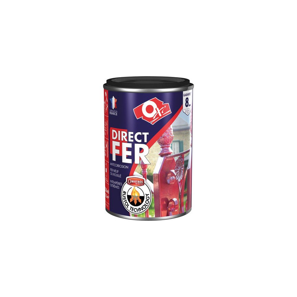 Laque Oxi DFL.250NB Directe fer lisse 250 ml Noir Brillant finition miroir