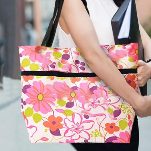 Faltbarer Einkaufstrolley mit leisen Rädern – Tragetasche für Lebensmittel ideal für Frauen, Mütter und Freundinnen – vielseitige leichte und bequeme Einkaufslösung – Bild 8