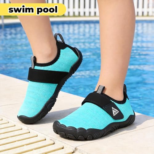 Image of Mishansha Kids Water Shoes Quick-Dry Wide Toe Box Non-Slip Barefoot Shoes Beach Pool Swim Shoes
