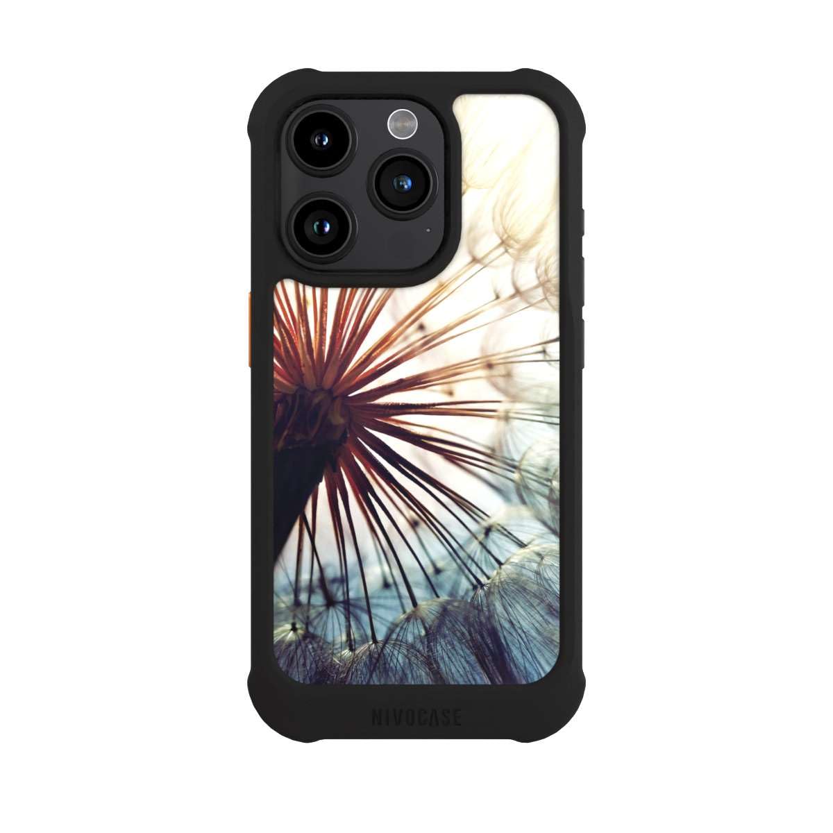 Coque de telephone compatible Apple iPhone 15 Pro noire fleurs