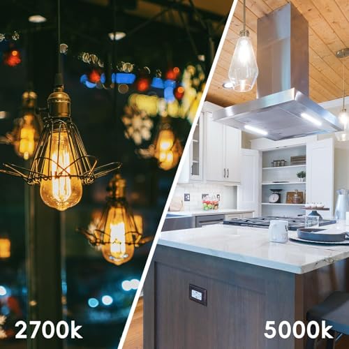 Image of Jensense Edison Bulbs E26 LED Bulb 60 Watt Equivalent, Vintage LED Light Bulbs CRI90+ ST19, Dimmable Clear Light Bulbs (5000K Daylight, 8watt-32 Pack)