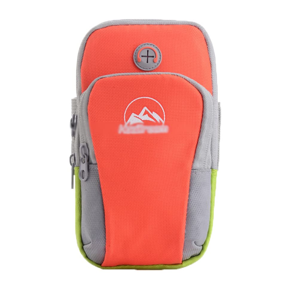 TopHomer Outdoor Sports Multifunctional Armband Waterproof Sports Arm Bag Pouch 7.09 x 3.94inch for Outdoor Running, Hiking, Fishing, Cycling Wait(Orange 2)