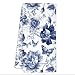 CIOJUNE Vintage Roses Blue and White Floral Chinoiserie Kitchen Towels, Chinoiserie Decor Dish Towels for Kitchen, Blue and White Hand Towels for Bathroom, Chinoiserie Home Decor, 16x24 Inch