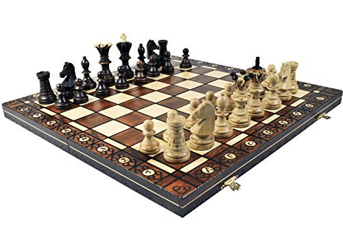 Drewniana gra w szachy do spalania drewna, 53,3 x 53,3 cm