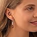 Peora Genuine Baltic Amber Drop Earrings for Women 925 Sterling Silver, Intricate Teardrop Shape, Rich Cognac Color, Lever backs, Real Baltic Amber Earrings for Adults,