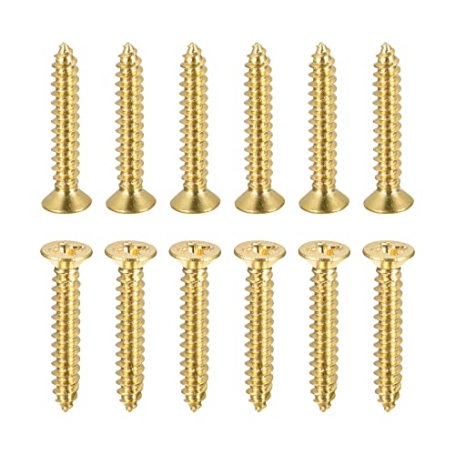 DTGN M3.5x25mm(DxL) 真鍮製プラス木ねじ 50個 木工芸品 家具用 皿タッピンねじ ブラストーン