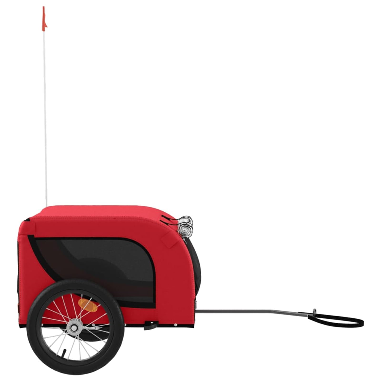 Homgoday Przyczepa rowerowa dla zwierząt Czerwony i czarny Oxford i żelazo, wyposażenie wózka dla psa, wózek rowerowy wózek rowerowy, wózek dla psa, transporter rowerowy model 93999