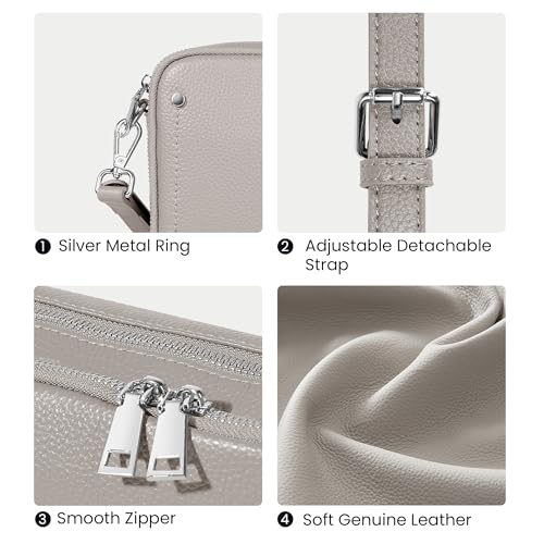 Image of befen Genuine Leather Crossbody Bags for Women, RFID Leather Purses