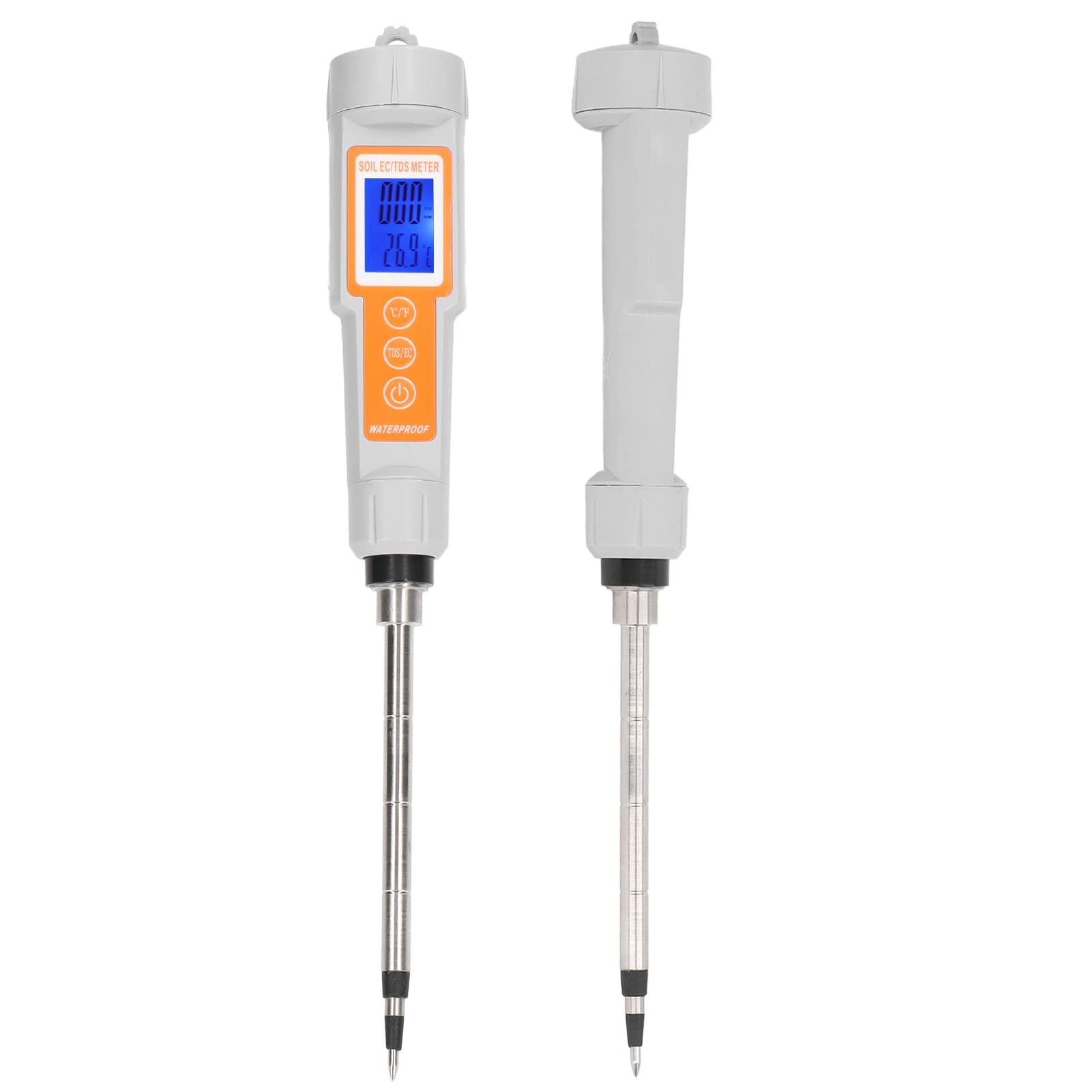 Haofy Medidor EC de Suelo Premium, Sensor TDS, Herramienta de Pantalla LED para Plantación de Horticultura, Probador de Temperatura de Respuesta Rápida para Agricultura, Tamaño Compacto
