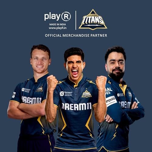 Image of playR Men Gujarat Titans Official Match Edition Jersey IPL 2025 Adult Half Sleeve