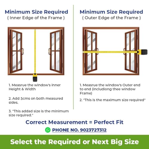 Image of Classic Mosquito Net for Windows | 60X60 cm | 120 GSM Fiberglass Mesh |Pre Stitched Window Net for Home | Self Adhesive Hook & Loop Easy Install | Protection from Mosquitoes & Insects |Grey