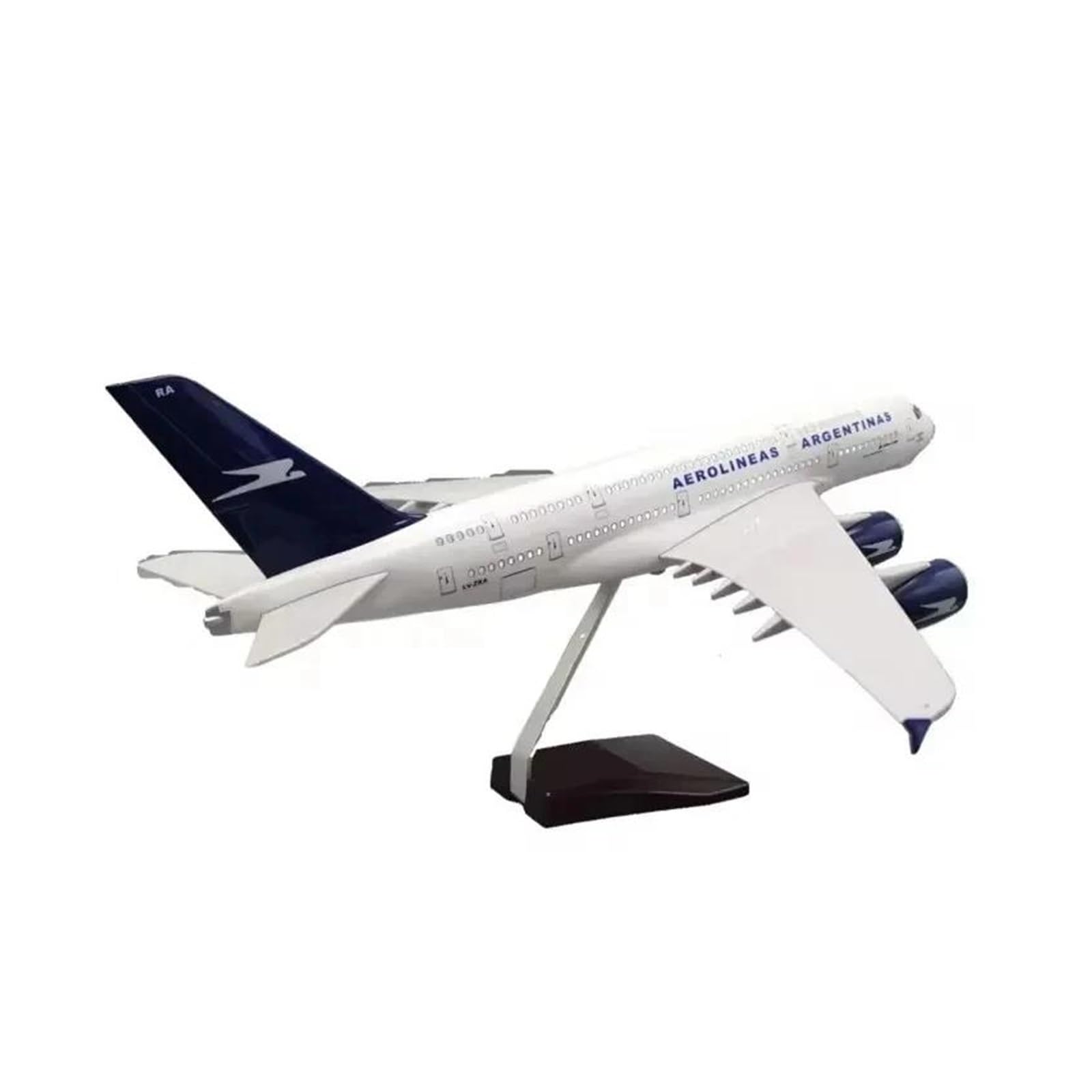 Odlewany metalowy model samolotu samolotu dla 380 samolotów Argentine Airlines 47CM odlewane modele samolotów do dekoracji samolotów do kolekcji i ekspozycji (ze światłem)