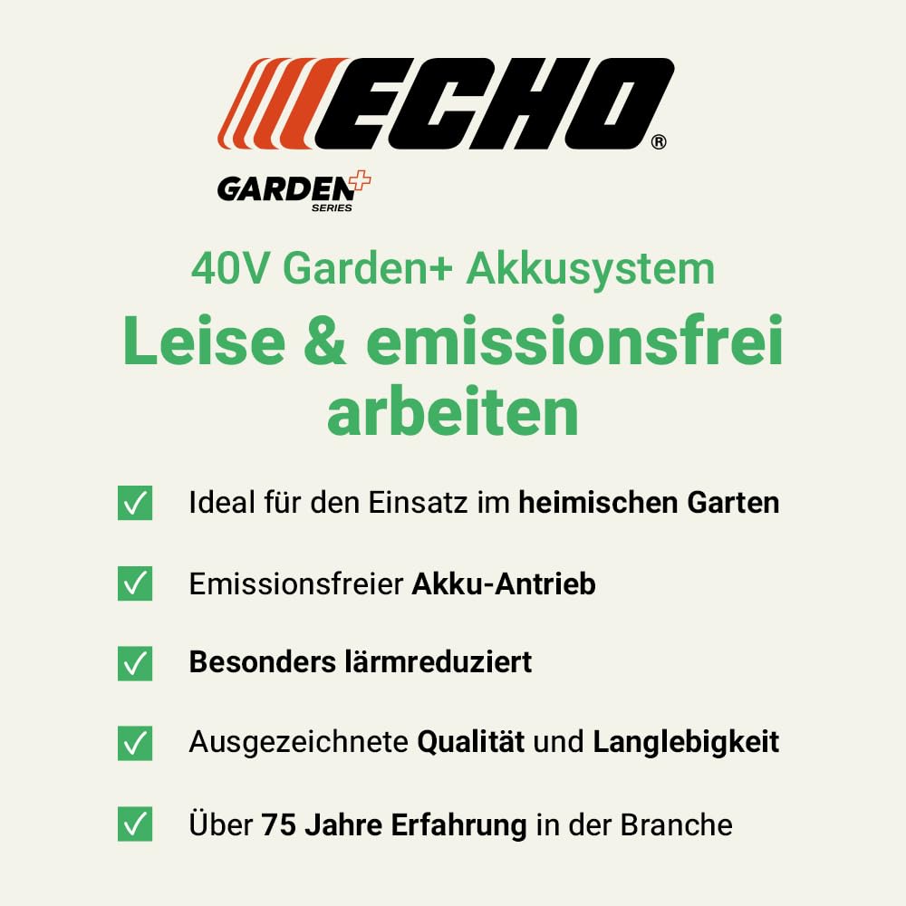 ECHO Cargador rápido LC‑3604 de 40 V – Cargador rápido para baterías Garden+ de 40 V – Tiempo de carga: 46 – 170 min – Indicador LED de estado – Compacto y eficiente