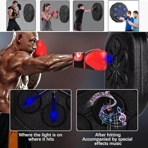 Machine d'entraînement de boxe musicale 40 cm avec cibles LED interactives - 5