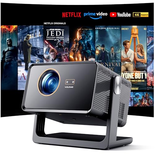 WOLFGANG Mini Proyector 4K 28000 lúmenes portátil con Netflix oficial, autofocus/keystone, Bluetooth 5.2 y WiFi 6, inteligente con soporte 180° para pantalla 300 WOLFGANG Mini Proyector 4K 28000 lúmenes portátil con Netflix oficial, autofocus/keystone, Bluetooth 5.2 y WiFi 6, inteligente con soporte 180° para pantalla 300