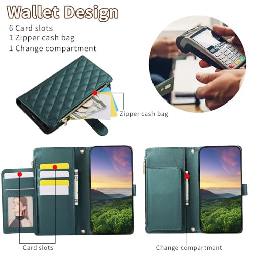 Housse fermeture éclair pour Redmi Note 14 5G avec multi-rangements