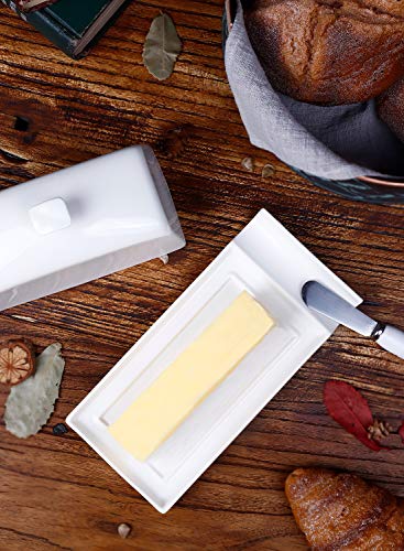 image for Butter Dish with Lid and Knife Spreader Set - Perfect for East and Wes