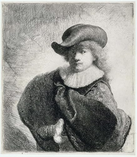 Cuadro en lienzo decorativo de Rembrandt Van Rijn en lienzo de 60x90cm para despachos