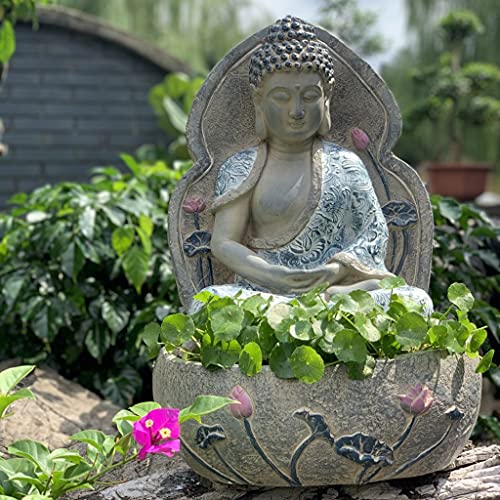 XUE JUAN 1983 Decoração de jardim, estátuas de Buda estilo chinês, ornamentos de escultura zen, orna