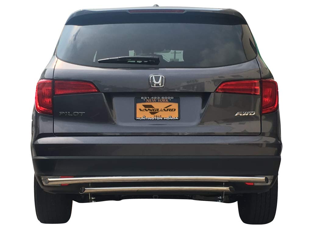 VANGUARD VGRBG-0923-1191SS Stainless Steel Double Layer Rear Bumper Guard | Compatible with 19-25 Honda Passport / 16-22 Honda Pilot