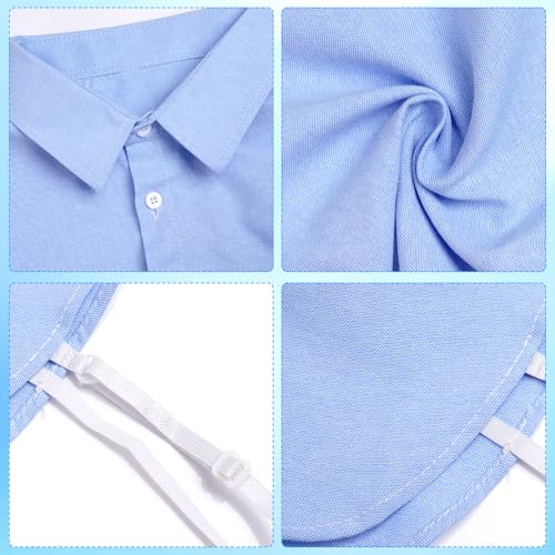 hoyuwak 3 Pcs Fake Collar Detachable Dickey Collar Faux False Collar Half False Shirt Collars Tops for Women Graduation Daily White, Pink, Blue4