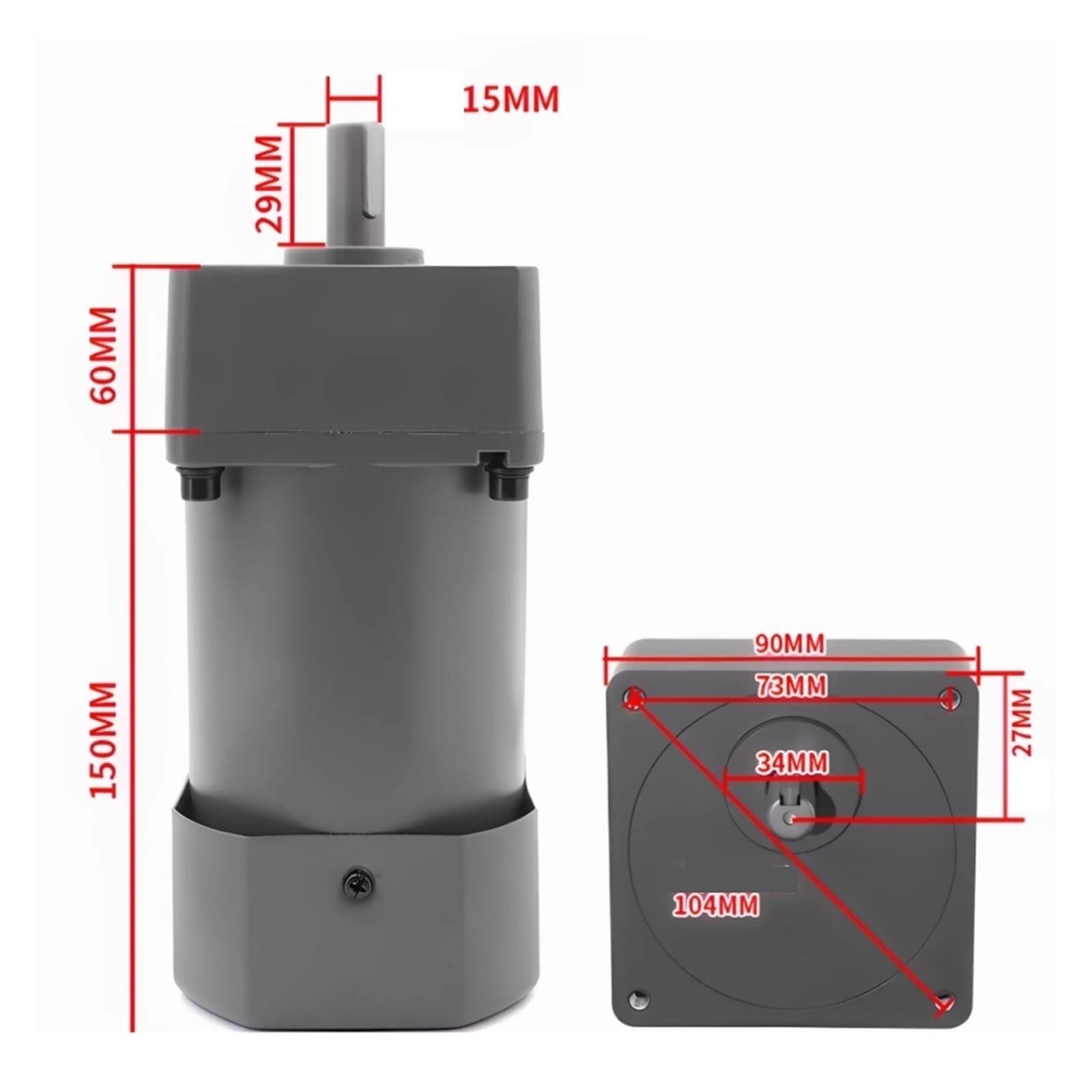 120W 5RK120RGU-CF 220V AC Motores con Engranajes Inducción Pequeña máquina con gobernador(1-6K (0-225 RPM))