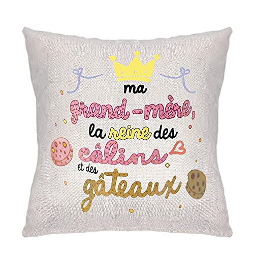 ZCHXD Cadeau Fête des mères Housse de Coussin Coloré 45x45 Taie d'oreiller Lin Décoration Salon Coussin Décor Chaise Voiture pour Maman (Style 4) Cover