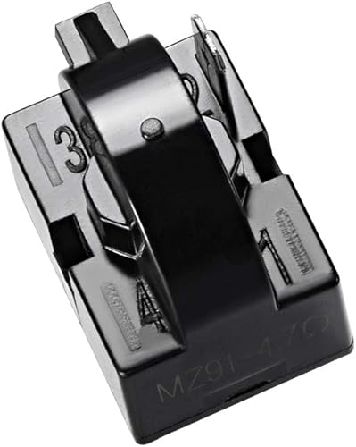 Miniatura 3 de uxcell Relé de arranque de refrigerador de 4,7 ohmios y 1 pin para compresor negro