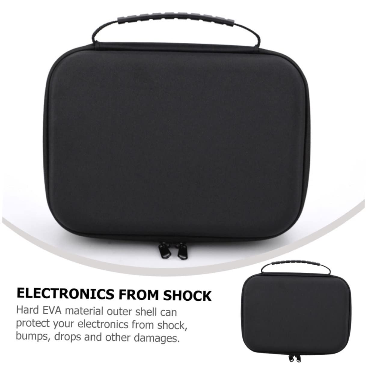 Organizador de Cables de Viaje Negro en Tela Oxford y Nylon