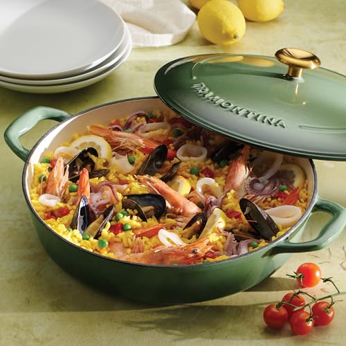 Image of Tramontina Bestow Enameled Cast Iron 4-Qt Braiser Pan with Lid, Cactus