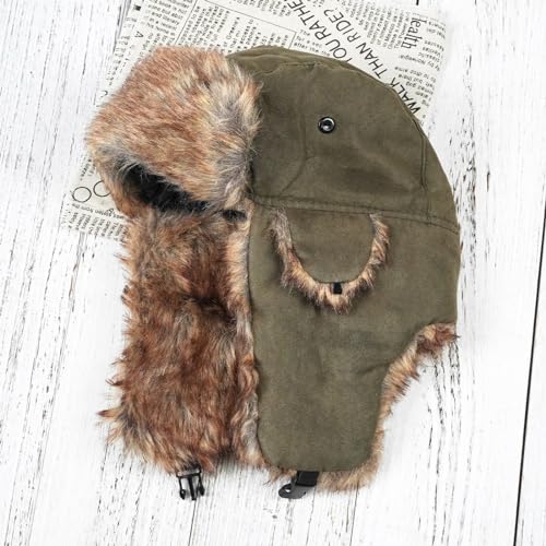 Image of ONWAY Trapper Hat Winter Hats for Women Men with Faux Fur Ear Flaps