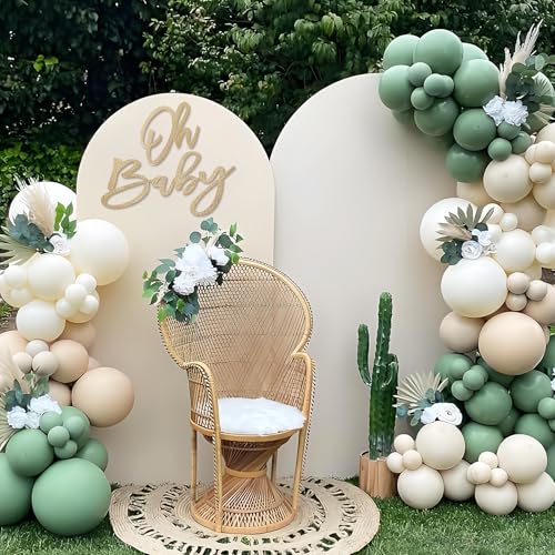 Image of 'Oh Baby' Sign for Backdrop - Felt Champagne Gold Baby Shower Banner Boy Girl Decorations Gender Reveal 1st Birthday Party Photography Background