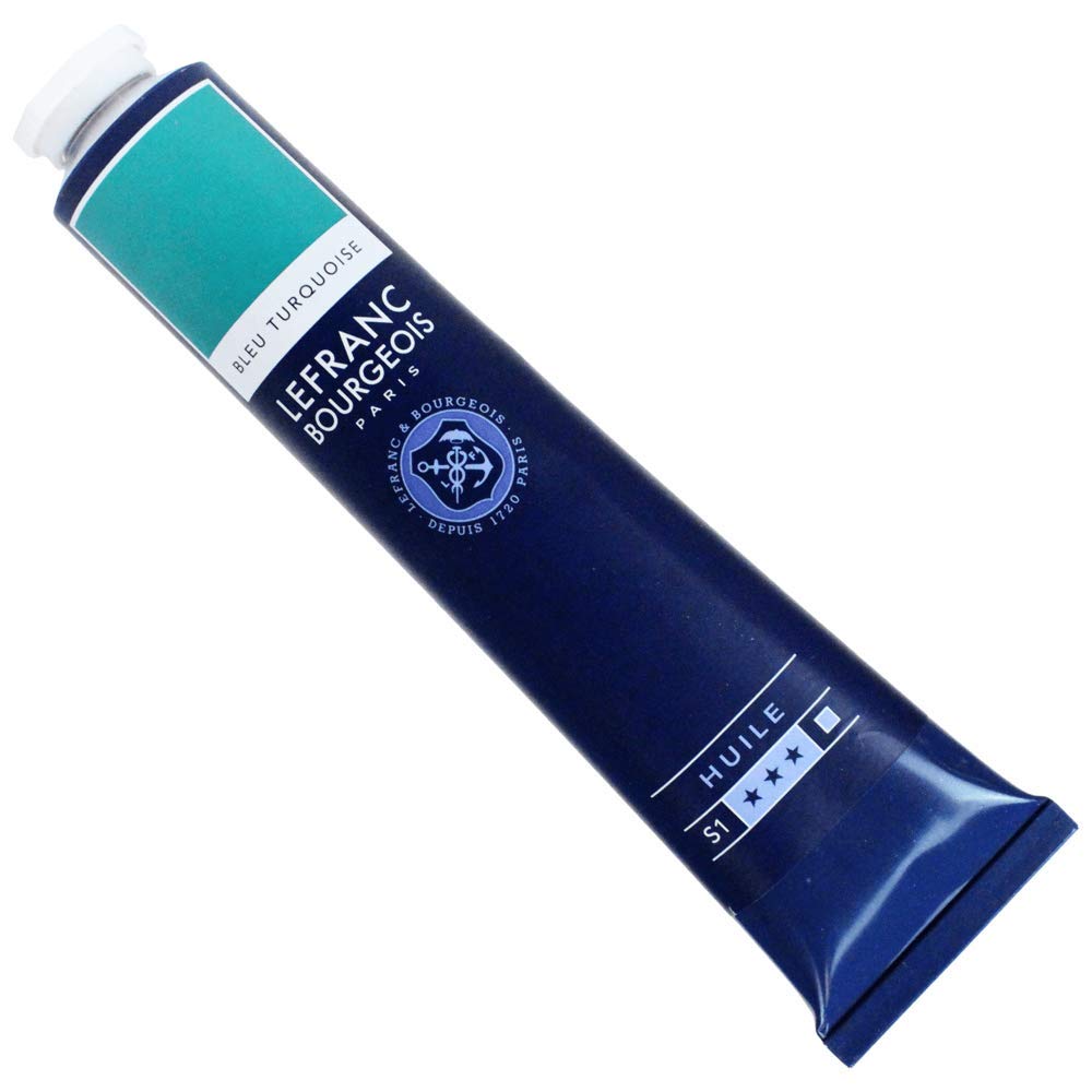 Lefranc & Bourgeois Fine Oil Pintura al Óleo, Azul (Turquoise Blue), 150 ml
