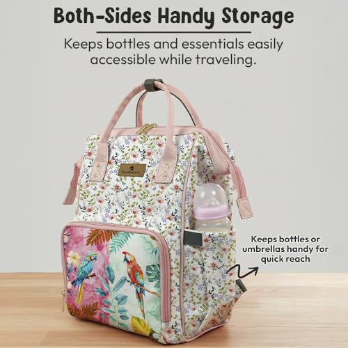 Image of StarAndDaisy Baby Bag for Mother Travel /Diaper Bag with Insulated Baby Bottle Pocket /Diaper Bag for Mothers for Travel with Multi Compartments, Waterproof Diaper Bags for Mom (Pink)