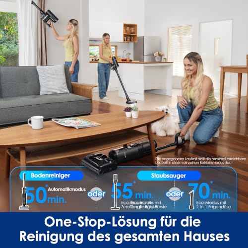Tineco FLOOR ONE Switch S7 Stretch Nass Trockensauger & Akkusauger Set 5-in-1, FlashDry Selbstreinigung, DualBlock Anti-Tangle… – Ansicht 2