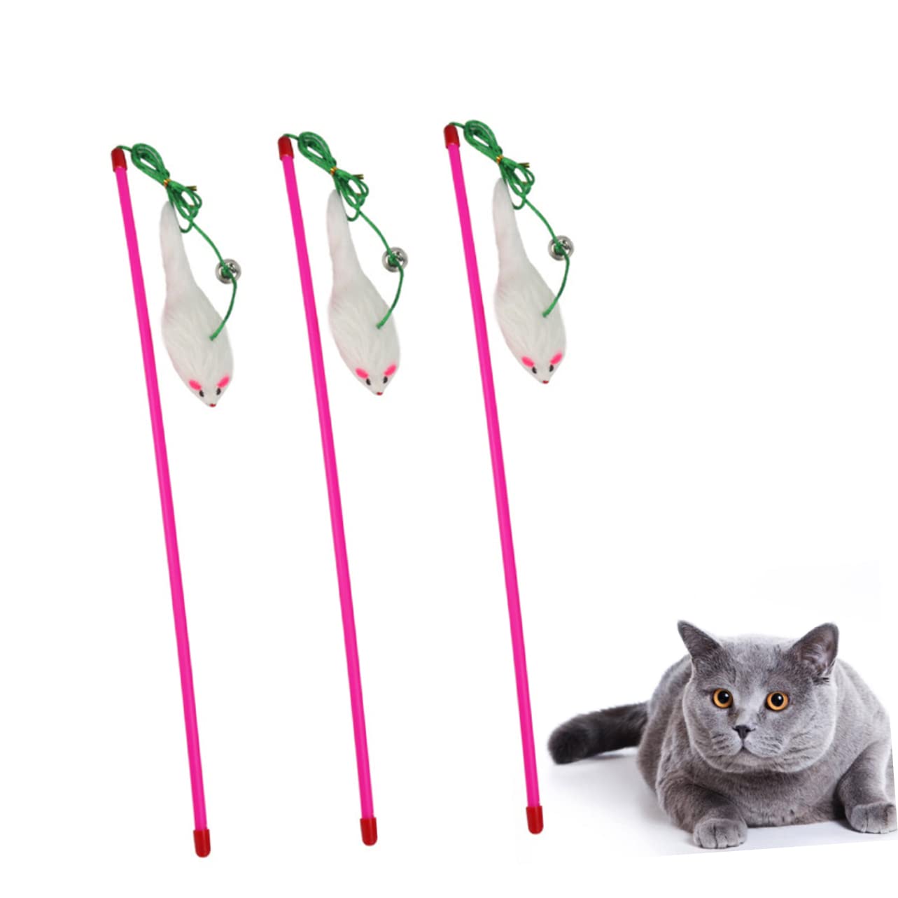 VANZACK 10stücke Katzen Spielzeug Teiliges Plüsch Interaktives Teaser Kit Für Kätzchen Fördert Aktives Spielen Und Stärkt Die Bindung Zwischen Mensch Und Tier Zufällige Farben