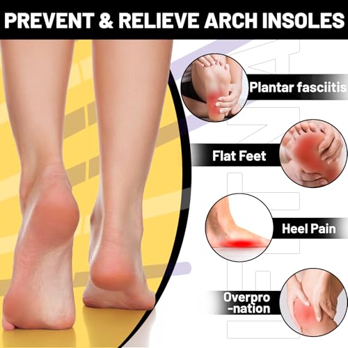 plantar fasciitis relief arch support inserts flat feet orthotics para orthopedic insole men women absorb shock supination correction standing all day boot work shoe insoles size10-10 12