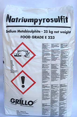 SODIO METABISOLFITO KG. 25 Amazon.it Commercio, Industria e Scienza