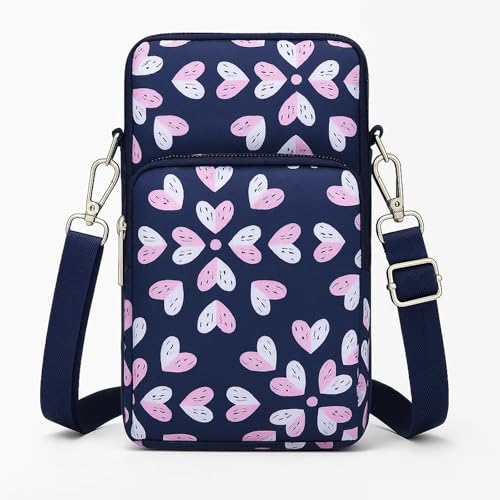 Crossbody Phone Bag for Women, Small Multiple Pockets Shoulder Bags Mini Cell Phone Wallet Purses for Travel Shopping Pouch