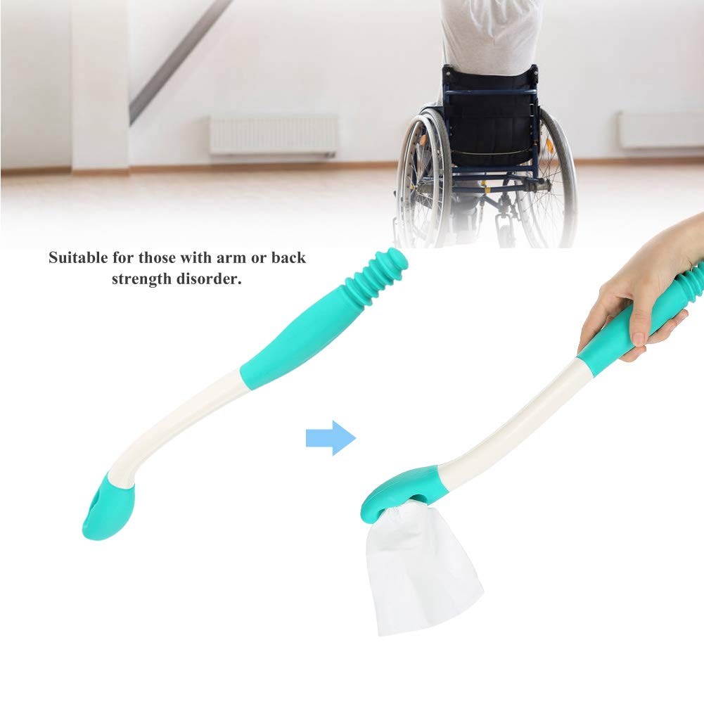 Bottom Wiper, Long Handle Reach Comfort Holder Toilet Paper Tissue Grip Self Assist Bathroom Bottom Wipe Aid Helper 15.7 Inch - Image 3