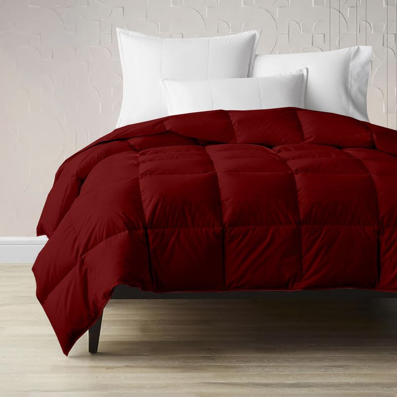 Image of Down Blanket, Extra Lightweight Summer Comforter for Double Bed | 100 GSM Ac Comforter Super Soft Fluffy ComforterDouble Bed Comforter | Dohar | Duvets |Soft Microfiber Fabric (100 GSM, Red)