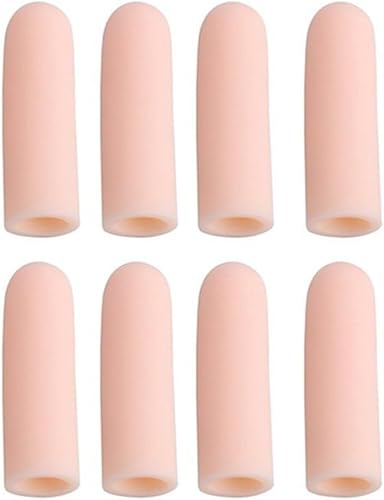 Protectores de dedos de gel, 8 unidades de silicona para proteger las yemas de los dedos, fundas para los dedos de los dedos, soporte para gatillo