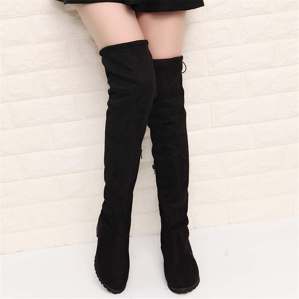 UMore Botas Equitacion Mujer Ante Sintética Elegantes Casual Botas Altas de Rodilla Botas de Mujer Otoño Invierno Botas Altas Mujer
