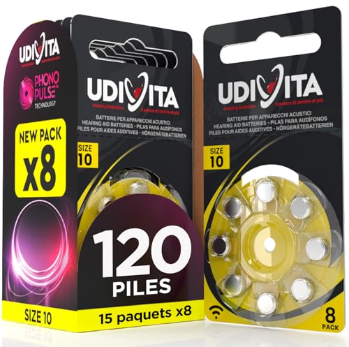 Piles auditives taille 10 Udivita pour entendre chaque instant