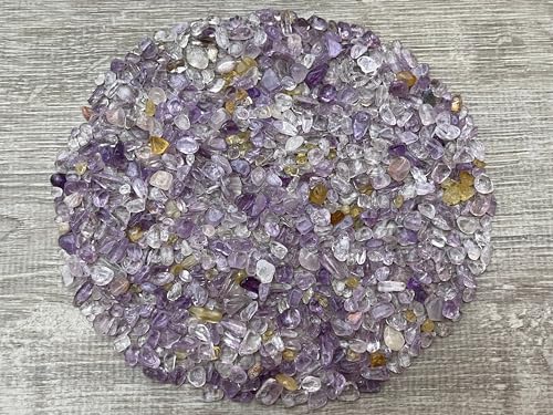 Image of GAF TREASURES 2 oz Lot Tumbled Ametrine Gemstone Chips, Crushed Mini Crystals, Undrilled Crystal Chips (Ametrine)